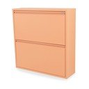 Scarpiera color salmone in metallo con ante ribaltabili 75x77,5x22,5 cm Billy – Spinder Design