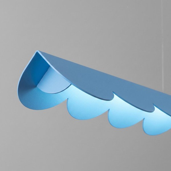 Lampadario LED azzurro in alluminio BISCUIT – Thoro-image-2