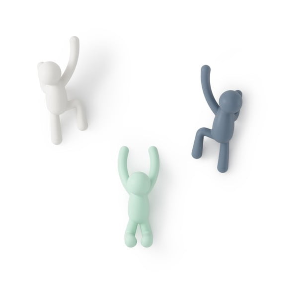 Ganci in plastica da parete in set da 3 Buddy - Umbra