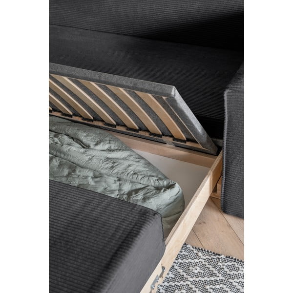 Divano letto grigio scuro 168 cm Lucky Lucy - Miuform-image-4