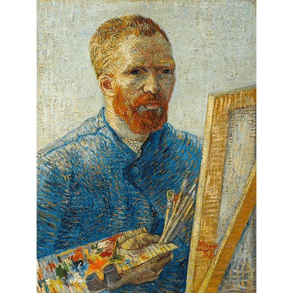 Riproduzione pittorica 45x60 cm Vincent van Gogh - Self-Portrait as a Painter - Fedkolor