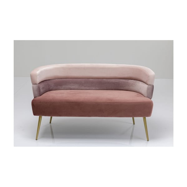 Divano in velluto rosa Sandwich - Kare Design