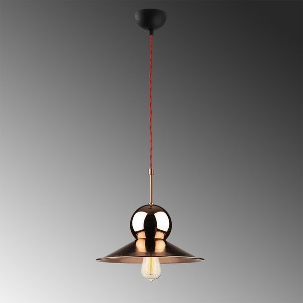 Lampada a sospensione in metallo nero in rame Opviq luci Stathis - Opviq lights-image-1