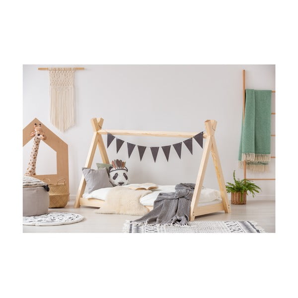 Letto da casa in legno di pino Mila TP, 90 x 160 cm - Adeko-image-2