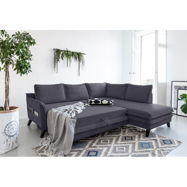 Divano letto angolare antracite L, angolo destro Charming Charlie - Miuform-image-3