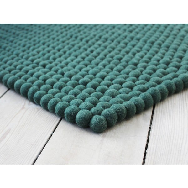 Tappeto in lana a pelo verde, 120 x 180 cm Ball Rugs - Wooldot