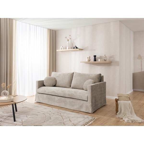 Divano beige 195 cm Paphos – Ropez-image-3