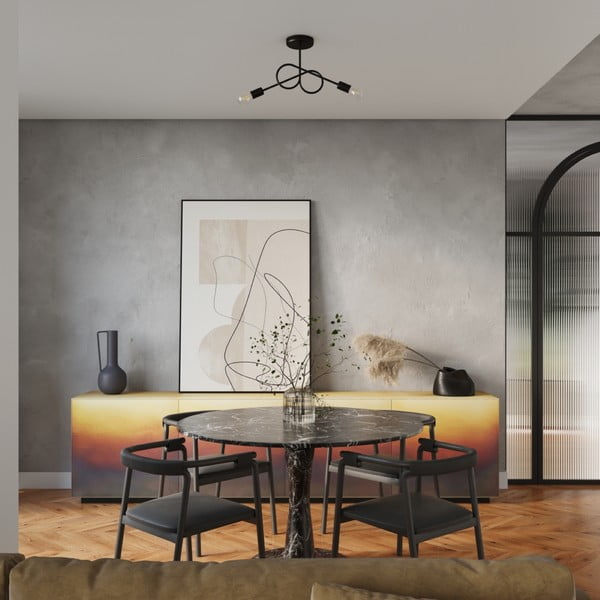 Plafoniera nera 18x57 cm Opulent – Sollux-image-3