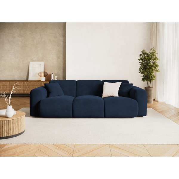 Divano blu scuro con rivestimento in velluto 235 cm Molino – Micadoni -image-1