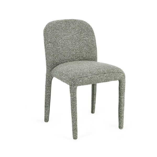 Sedia da pranzo verde in bouclé Antara – Bizzotto