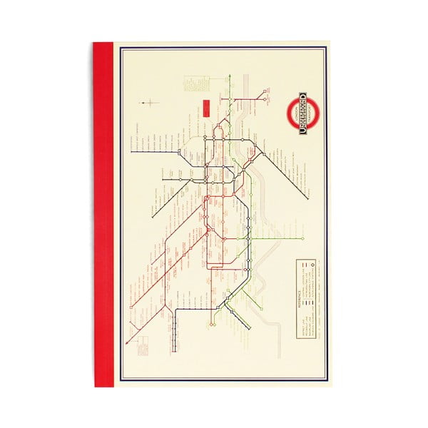 Quaderno 60 pagine formato A5 Heritage Tube Map - Rex London