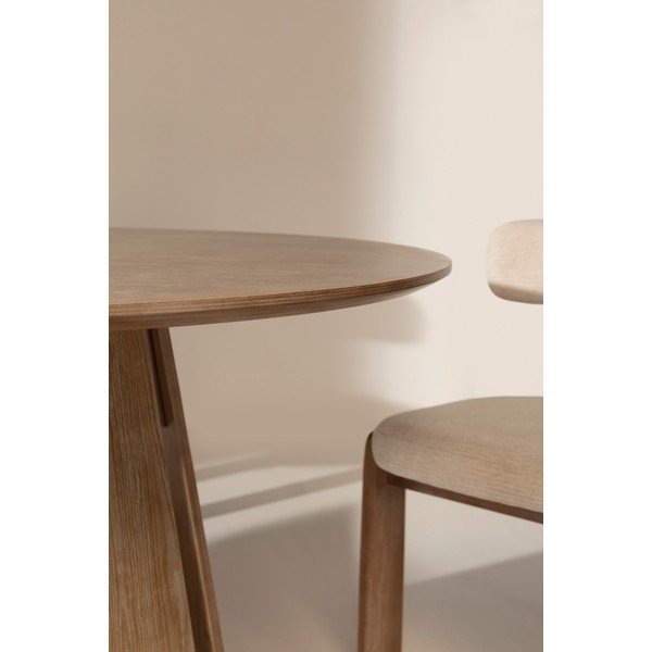 Tavolo da pranzo rotondo con effetto rovere ø 120 cm Zuri – MOME-image-3