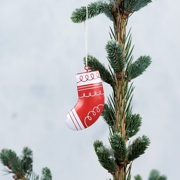 Ručně malovaná kovová ozdoba na stromeček Rex London Stocking-image-1