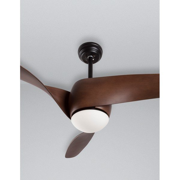Plafoniera LED nera opaca/colore naturale scuro in metallo con paralume in vetro Breeze – Nova Luce-image-4