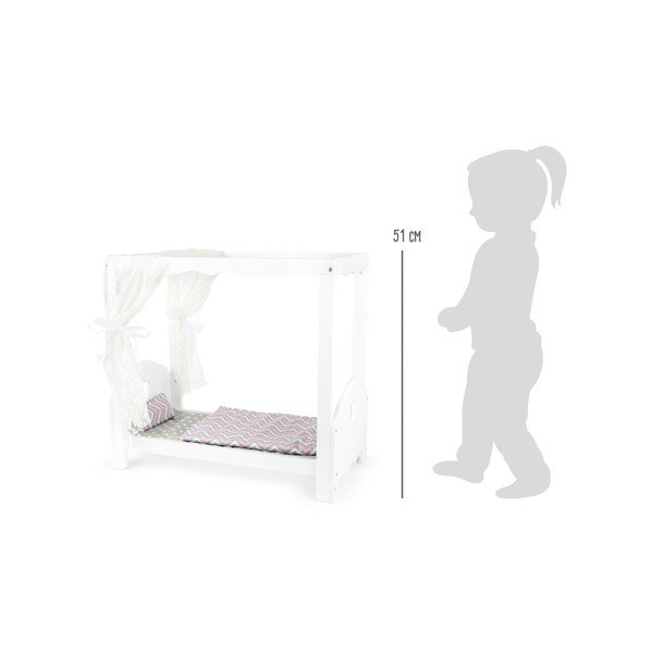 Letto a baldacchino per la casa delle bambole - Legler-image-3