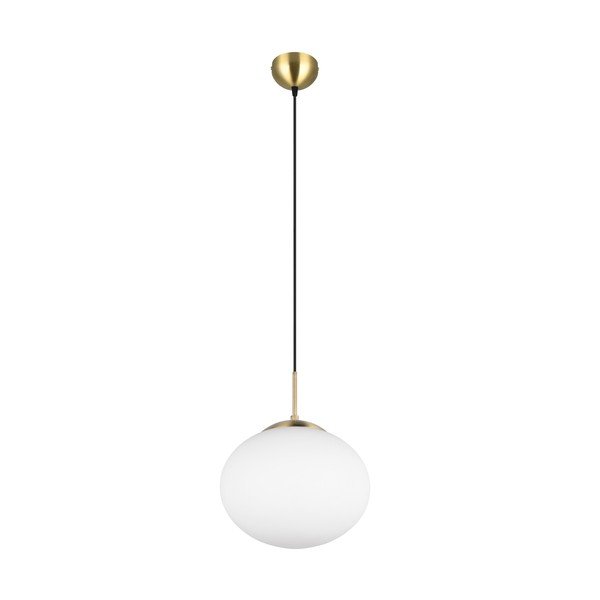 Lampadario in bianco-oro con paralume in vetro ø 30 cm Fomento - Trio