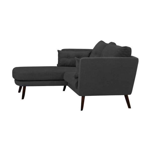 Divano a tre posti grigio scuro Elena, con lettino nell'angolo sinistro - Mazzini Sofas-image-2