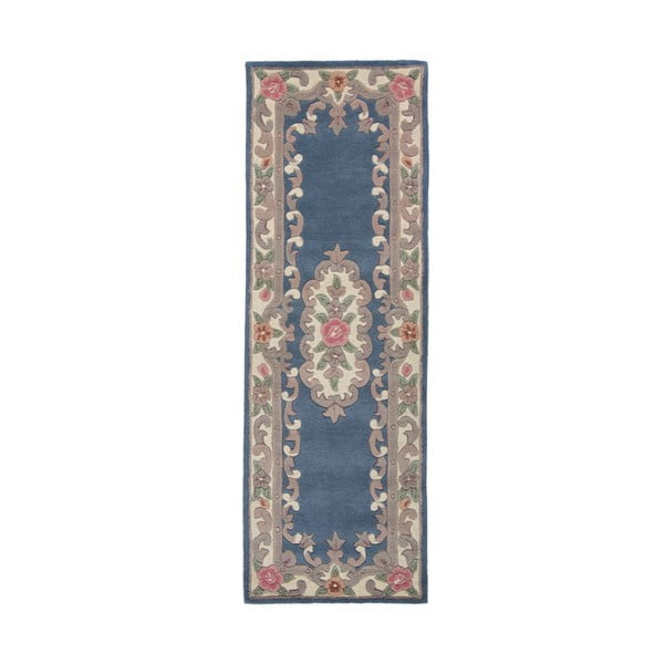 Tappeto in lana blu 67x210 cm Aubusson - Flair Rugs