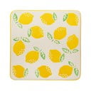 Sottobicchieri in ceramica gialla e bianca in set di 4 pezzi Lemon - Sass & Belle