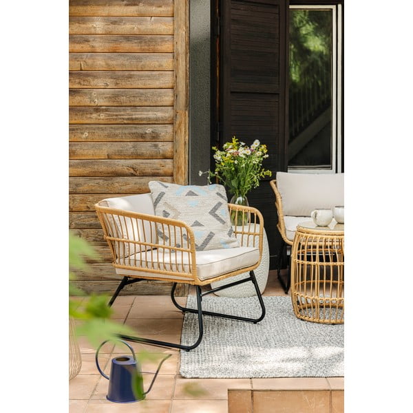 Tavolo da giardino rotondo in rattan artificiale ø 47 cm Vistdal - Bonami Essentials-image-4
