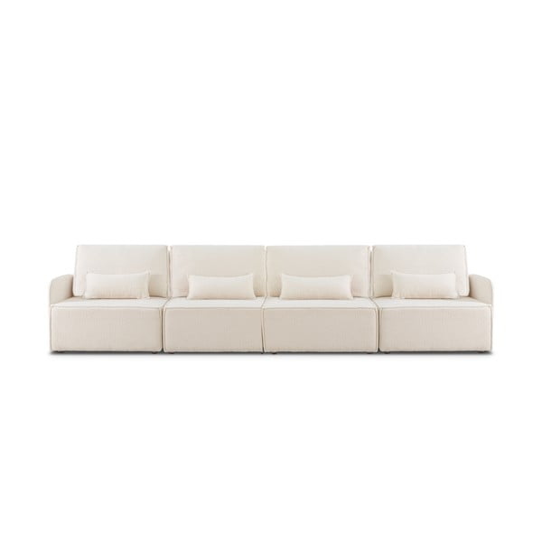 Divano angolare crema in tessuto bouclé (variabile) - Really Nice Things-image-2