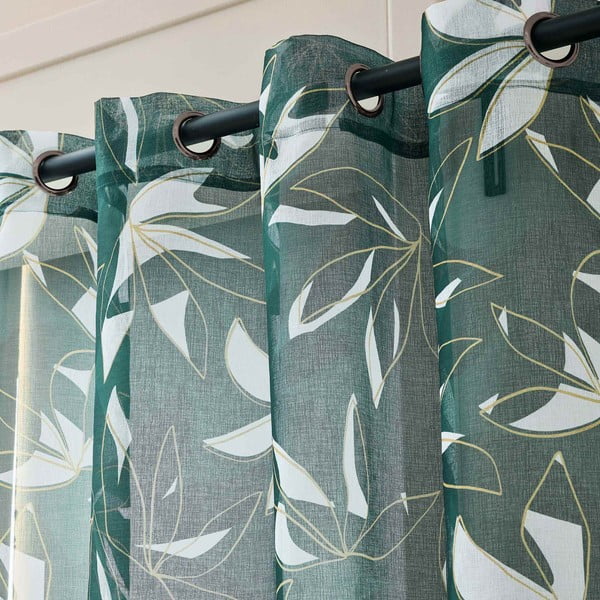 Tenda sottile verde in voile 140x240 cm Elsa – douceur d'intérieur-image-2