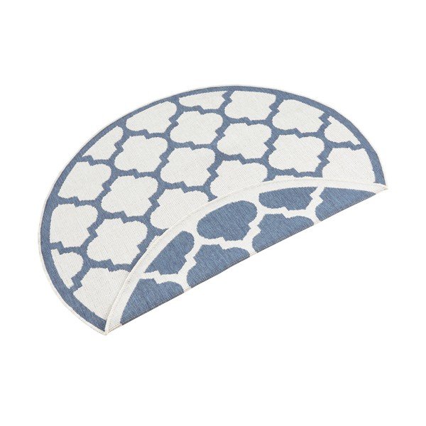Tappeto da esterno blu e crema , ⌀ 200 cm Palermo - NORTHRUGS-image-3