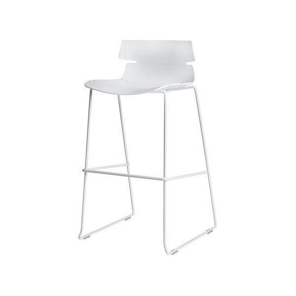 Set di 4 sedie da bar bianche Doris - Marckeric-image-1