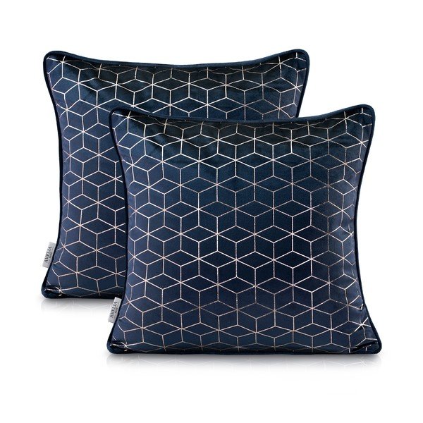 Set di 2 federe Nancy Darkblue, 45 x 45 cm - AmeliaHome
