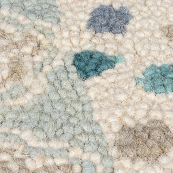Tappeto blu/beige in lana tessuto a mano 200x290 cm Eloise Patchwork – Flair Rugs-image-2