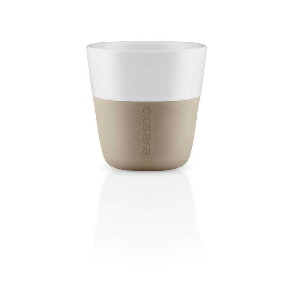 Tazze da espresso in porcellana beige e bianca in set da 2 80 ml - Eva Solo