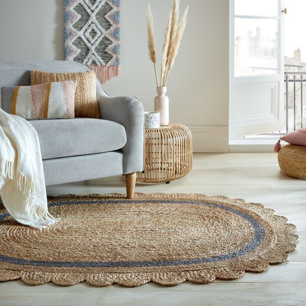 Tappeto di colore naturale in iuta tessuto a mano 120x170 cm Grace – Flair Rugs-image-1
