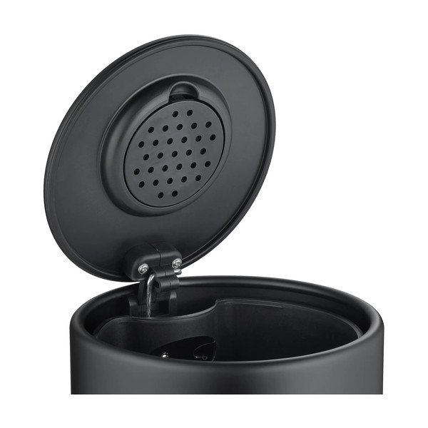 Cestino per la spazzatura nero opaco in acciaio con pedale 3 l Modo – Blomus-image-2