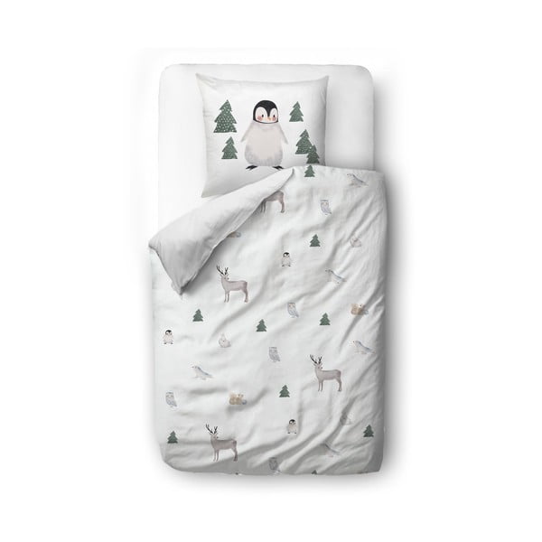Biancheria da letto singola per bambini in cotone sateen 135x200 cm Polar Animals - Butter Kings
