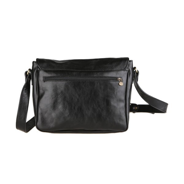 Borsa a tracolla in pelle nera Norma - Chicca Borse-image-1