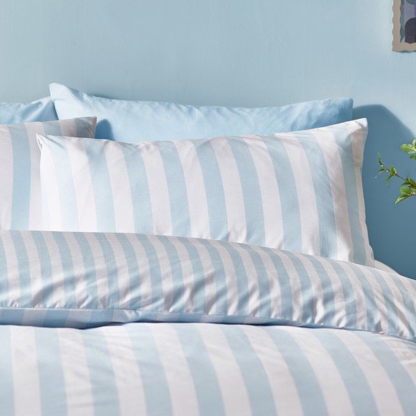 Set copripiumino e federa bianco/blu per letto singolo 135x200 cm Stripe Tease – Sassy B-image-2