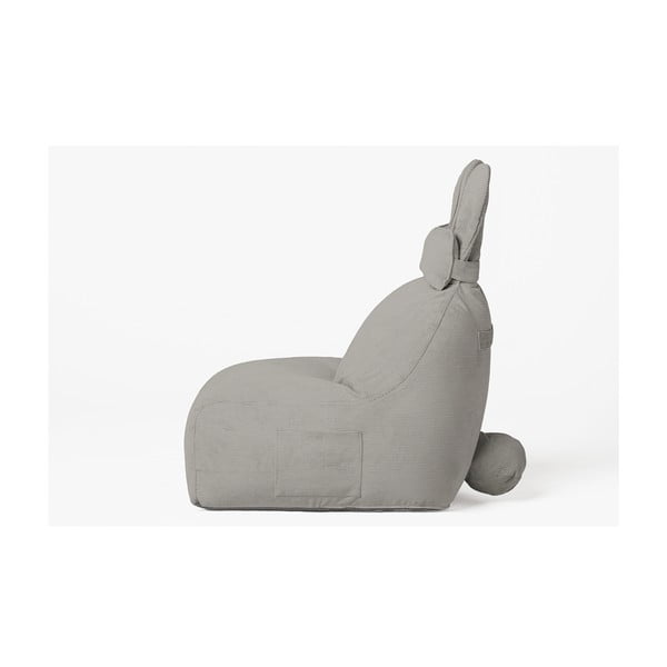 Pouf a sacco per bambini grigio Funny Bunny – The Brooklyn Kids-image-2