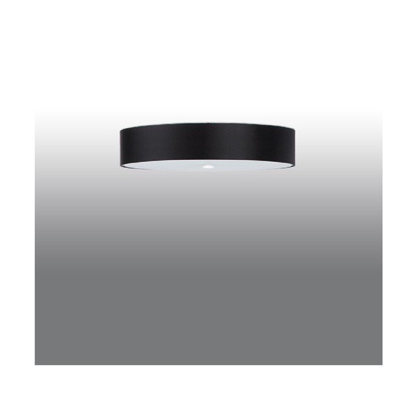 Lampada da soffitto nera con paralume in vetro ø 70 cm Herra - Sollux-image-1