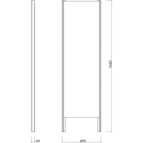 Specchio da terra con telaio in legno massiccio 49x166 cm Lun – noo.ma-image-4