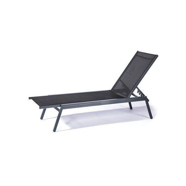 Sedia reclinabile da giardino nera Easy Basic - Le Bonom-image-2