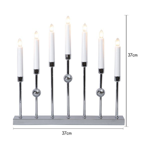 Portacandele LED con alimentazione a corrente (altezza totale 37 cm) Gustavo – Star Trading-image-4