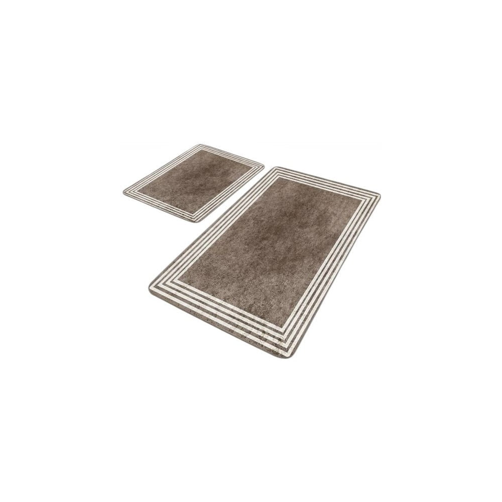 Set di tappetini per il bagno grigio tortora in velluto 2 pz 60x100 cm – Mila Home | Tappeti per il bagno