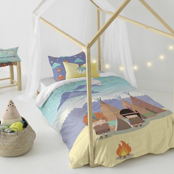 Biancheria da letto per bambini in puro cotone , 140 x 200 cm Indian Night - Happynois-image-4