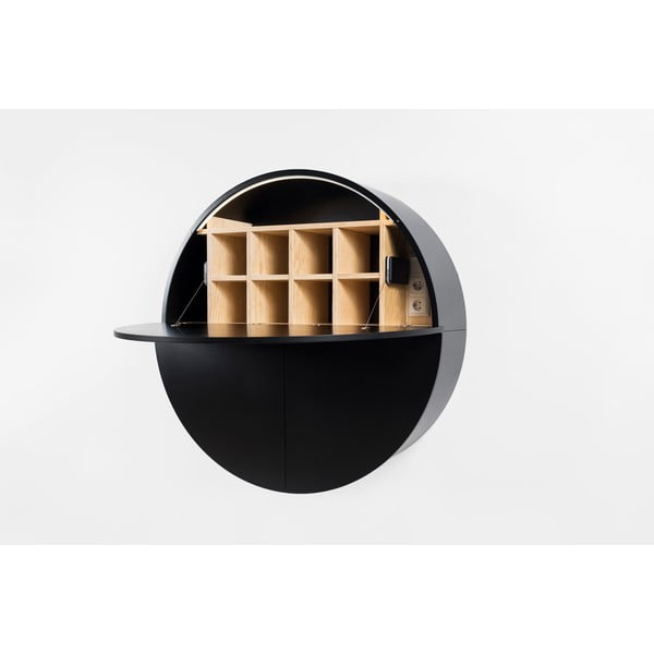 Tavolo da parete multifunzionale nero Pill - EMKO-image-1