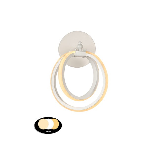 Lampada da parete LED bianca in metallo Sezen – Squid Lighting-image-2