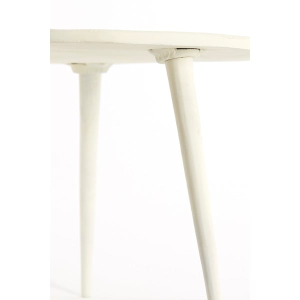 Tavolino rotondo in metallo color crema ø 67,5 cm Babina - Light & Living-image-4