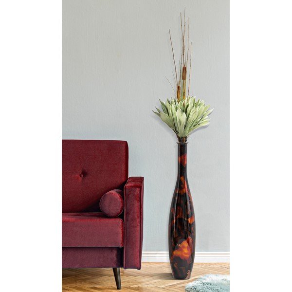 Vaso in vetro riciclato marrone, altezza 100 cm Ares - Mauro Ferretti-image-1