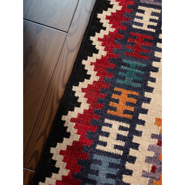 Tappeto rosso in lana reversibile/tessuto a mano 160x230 cm Kamal Kian – Nouristan-image-4