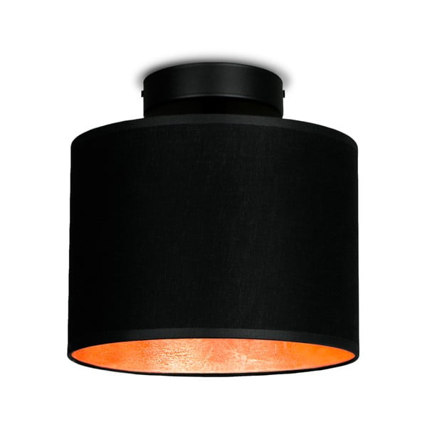 Lampada da soffitto nera con dettaglio color rame XS CP, ⌀ 20 cm Mika - Sotto Luce