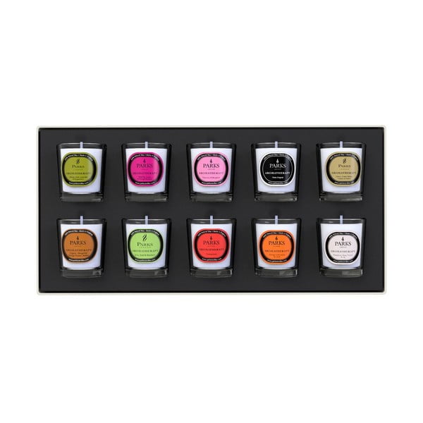 Set di 10 candele Aromaterapia 2, 8 ore di combustione - Parks Candles London